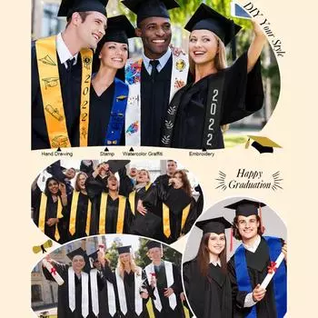 Лента для выпускного сезона бакалавра Почетная шелковая шаль Аксессуары для выпускного