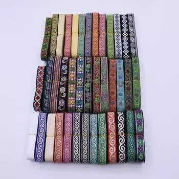 Лента для вышивки из красного жаккардового кружева - 2 см для аксессуаров сценических костюмов