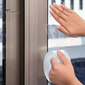 Лента для защиты от атмосферных воздействий на окнах, самоклеящаяся водонепроницаемая лента без остатков, широко используемая изоляционная пленка для дверных окон 5cm*20m