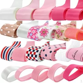 Лента Grosgrain 22 шт., смешанный узор для упаковки, бантов для волос, свадебных сувениров, поделок своими руками