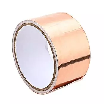 Лента из медной фольги, самоклеящаяся, экранирующая электромагнитные помехи, для заземления, экранирования электромагнитных помех и гитар, витражей, электроремонта