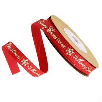 Лента из мешковины для рождественских праздников, 10 ярдов — полиэстер с краем для поделок, своими руками, красный