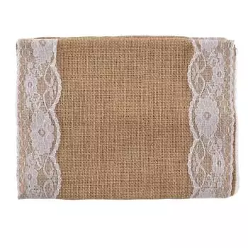 Лента из мешковины кружевной дизайн 30x180 см11,8x70,9 дюймов DIY резки мягкий натуральный деревенский декоративный рождественский