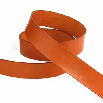 Лента из натуральной кожи Nippon Chuko, выделанная кожа, ширина 25 мм, 1 м, оранжевая, ремесленная кожа, ремесленная кожаная лента, цвет 10 MTLS1025-10-1M оранжевый