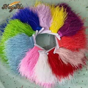 Лента из страусиных перьев 8-10 см для украшения одежды и юбок