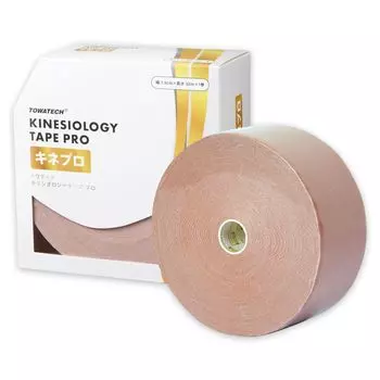 Лента Kinepro Tape 75 мм x 32 м 1 рулон тейпирующей ленты Поддержка мышц и суставов Сила фиксации Водоотталкивающий Растяжимость Устойчив к сыпи Нелегко отклеивается бежевый