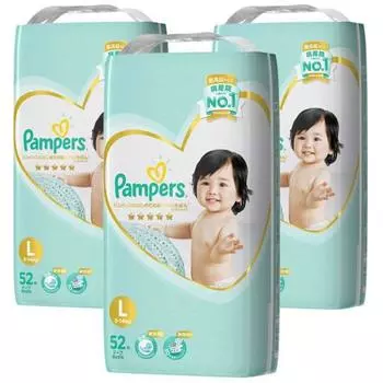 [Лента L размер] Подгузники Pampers для первой кожи (9~14 кг) 156 листов (52 листа x 3 пачки) Предмет дела
