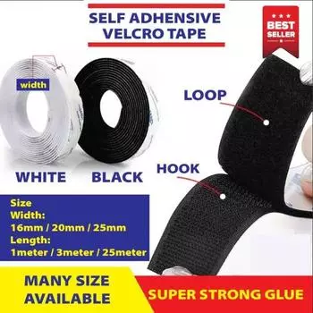 Лента-липучка — 20 мм/25 мм/30 мм х 1 метр, крючок и петля, застежка-липучка, москитная сетка 3 Meter x 16mm