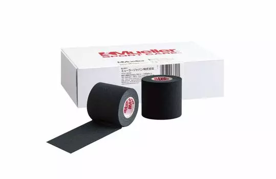Лента Mueller Flex Light Tape 50 мм черная, маленькая упаковка 6 рулонов с клеем, мягкая эластичная лента, нарезается вручную 52647 чёрный