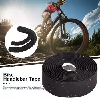 Лента на руль велосипеда, износостойкая амортизирующая противоскользящая конструкция, эргономичная лента на руль велосипеда, аксессуары для велоспорта чёрный