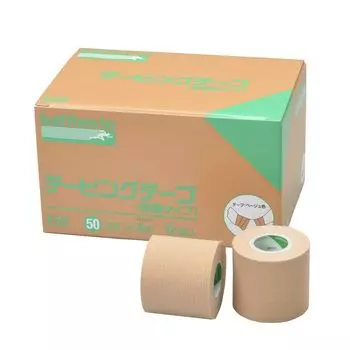 Лента Nichiban Battle Win Taping Tape 12 рулонов 50 мм x 4 м E50 (Растяжимый) (при растяжении) бежевый