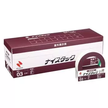 Лента Nichiban Nicetack 10 рулонов 30 мм x 5 м двусторонняя (Наружная экспозиция) NWBB-N30 белый