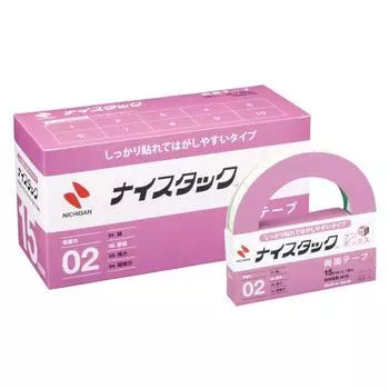 Лента Nichiban Nicetack Sticks и Easy to Peel 10 рулонов 15 мм x 18 мм двусторонняя (Надежно выключено) NWBB-H15 белый