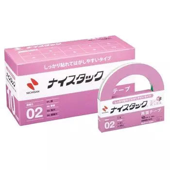 Лента Nichiban Nicetack Sticks и Easy to Peel 12 рулонов 10 мм x 18 мм двусторонняя (Надежно выключено) NWBB-H10 белый
