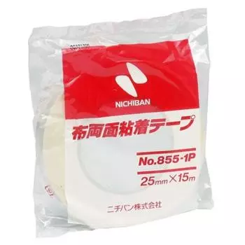 Лента Nichiban прочная тканевая 25мм x 15м двухсторонняя 855P-25