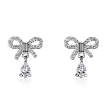 Лента подарок на День святого Валентина модные циркониевые сверкающие классические серьги-гвоздики для женщин ослепительные женские элегантные аксессуары вневременные ювелирные изделия