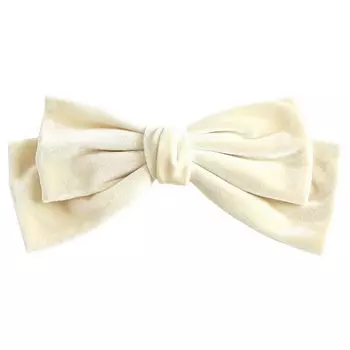 Лента Пони Крючок Большая Дамская Велюровая Свадебная Выпускная Милая Стильная Заколка Для Волос Аксессуар Для Волос 08. Кремовый