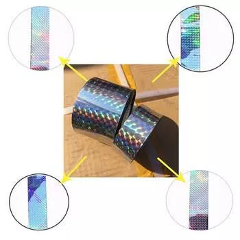 Лента против птиц, лента для отпугивания птиц, звуковой репеллент, отпугиватель лисиц и голубей, ленты для борьбы с вредителями 2.0