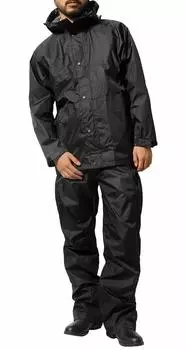 Лента регулировки давления дождевика может быть свернута в рулон для хранения, черная 3 л [Makku] (Водостойкость 15 000 мм H2O) (Влагопроницаемость 10 000 г/м2) чёрный