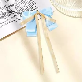 Лента с бантом, декоративная заколка для волос, заколка на затылке, весенняя заколка для волос, заколка с бантом из ленты с золотым краем, аксессуары для волос темно-зеленого