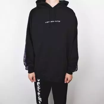Лента с логотипом Vetements на капюшоне, черная UA52TR750B