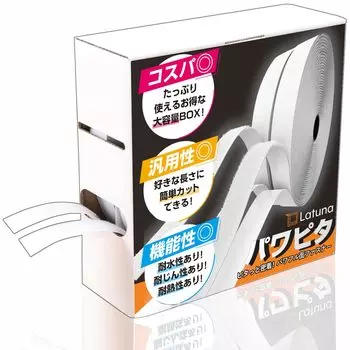 Лента с волшебным крючком и петлей супер сила 2см x для ленты для ленты женская [Latuna] Двусторонняя застежка, двухсторонний скотч, прочный, пита, 5м, белый,