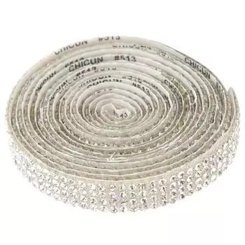 Лента со стразами, 4 ряда, клейкие рисовые бусины, сверкающая блестящая смоляная полоска для домашнего декора, белая белый