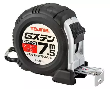 Лента Tajima Convex из нержавеющей стали x 25 мм G Stainless Lock 25 GSL2575BL 7,5 м