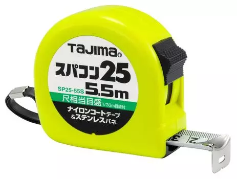 Лента Tajima Convex Nylon Coated Tape x 25 мм Supercomputer 25 с эквивалентной шкалой SP2555SB 5,5 м