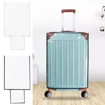 Лента-застежка, защитный чехол для багажа, прозрачный дорожный защитный чехол для багажа, утолщенный водонепроницаемый пылезащитный чехол для чемодана S серебряный