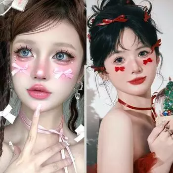 Ленточные наклейки для лица Mary Lady Makeup Face, кубические наклейки для лица, 2 листа * 1 набор, 2 шт.