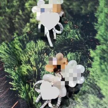 Ленточные серьги Букет Цветочные серьги Съемные серьги «сделай сам» из ацетата для женщин