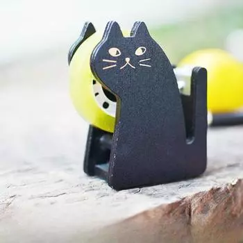 Ленточный резак Настольный станок для изготовления деревянных лент Животное Держатель ленты Пресс-подборщик Кошка Деревянный резак для изготовления лент cat coffee коричневый