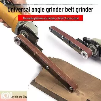 Ленточный станок для деревообработки для угловой шлифовальной машины типа 100 и мини-ленточный станок для угловой шлифовальной машины типа 125 2102 (angle grinder modified into belt grinder)