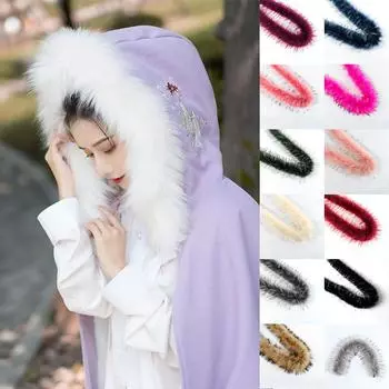 Ленты для отделки из искусственного меха лисы, пушистые полоски ткани для самостоятельного изготовления одежды, пошива костюмов, поделок, пальто, шляп, материалов для самостоятельного изготовления