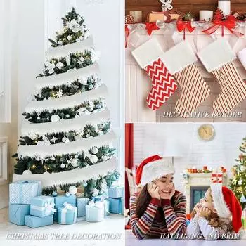 Ленты из искусственного меха 4 шт./компл. юбка для рождественской елки гном кукла борода декор для рождественской елки гирлянда венок костюм отделка