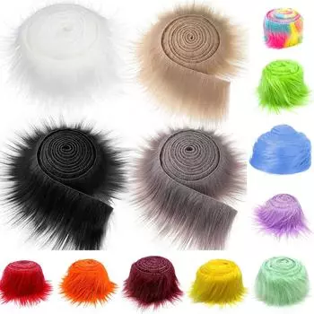 Ленты из искусственного меха длиной 1,5 м для самостоятельного шитья одежды, пушистая отделка, украшение для дома, художественное шитье ручной работы, праздничное украшение