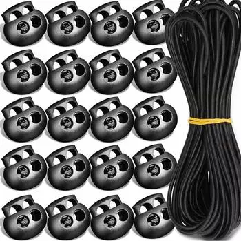 LEOBRO резиновый шнур фиксатор шнура 20 шт 3 мм x 10 м наружный резиновый круглый резиновый шнур резиновый пружинный шнур фиксатор замена ремонт