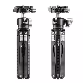 LEOFOTO Tabletop Tripod Free Head Leg Diameter 3 Foldable Telescopic Total Extension Load Capacity Aluminum Legs 037249 MT-04+LH-25R Set, 20mm, Tiers,