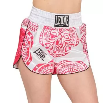 Leone1947 HAKA W Muay Thai Kickboxing Women s Shorts, White/Pink