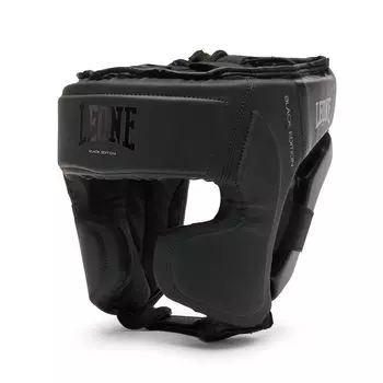 LEONE 1947 боксерский шлем унисекс защитное снаряжение с амортизационной подушкой и защитой скул черный CS435 [BLACK EDITION] (Размер M) [Подлинный продукт] чёрный