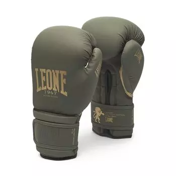 LEONE 1947 Boxing Gloves Unisex Synthetic leather Wrist protection padded Velcro fastener 14oz Military Green GN059G [MILITARY EDITION] / [Genuine] зелёный