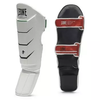 LEONE 1947 Martial Arts Kickboxing MMA Shin Guard Unisex Legaces EVA Padded PT160 [REVO PERFORMANCE] S/M Size/White [Genuine Product] белый
