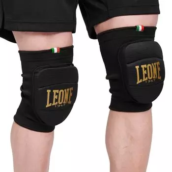 LEONE 1947 MMA Muay Thai Martial Arts Knee Guard Unisex Knee Support Padded Size PR342 [DNA] Black/Gold L/XL [Genuine Product] чёрный