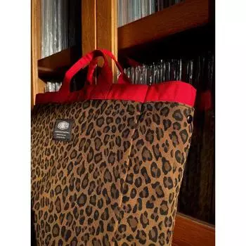 Leonikita Super Cool Leopard Print Contrast Color Commuter Computer Shoulder Shoulder Carrying Tote Bag Leopard print