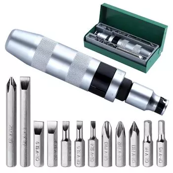 LEONTOOL Shock Driver Impact Driver Bit 13 шт. Ручная ударная отвертка, ручная ударная отвертка, сменная отвертка, мощная вращающаяся ударная отвертка Phillips с шлицем