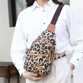 Нагрудная сумка с леопардовым принтом, поясная сумка для женщин, летняя новая сумка для девочек, поясная сумка для женщин, популярная простая женская сумка в стиле ретро