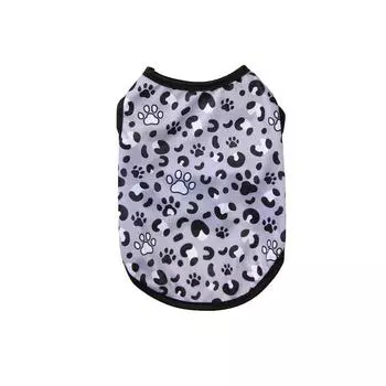 Leopard Print Pet Cat Clothes For Small Dogs Cats Vest Summer Breathable T-shirt Puppy Kitten Costume Fashion Pug Cheap Outfits XS розы красного