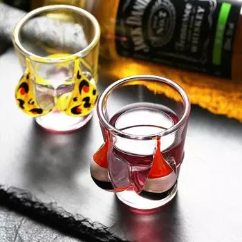 Leopard Sexy Body Bikini Shot Glass Cup Creative Crystal Wine Cup Liquor Whisky Vodka Beer Cup for Party Bar Halloween Gifts 1PCS
