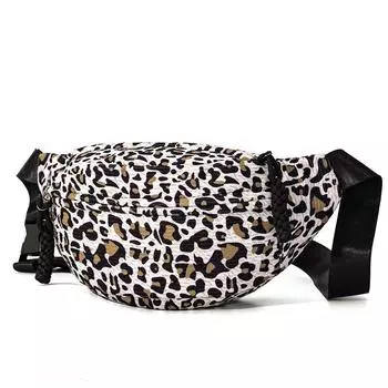 Леопардовая маленькая сумка Женская сумка через плечо Сумка на грудь большой вместимости Сумка через плечо для выхода хаки